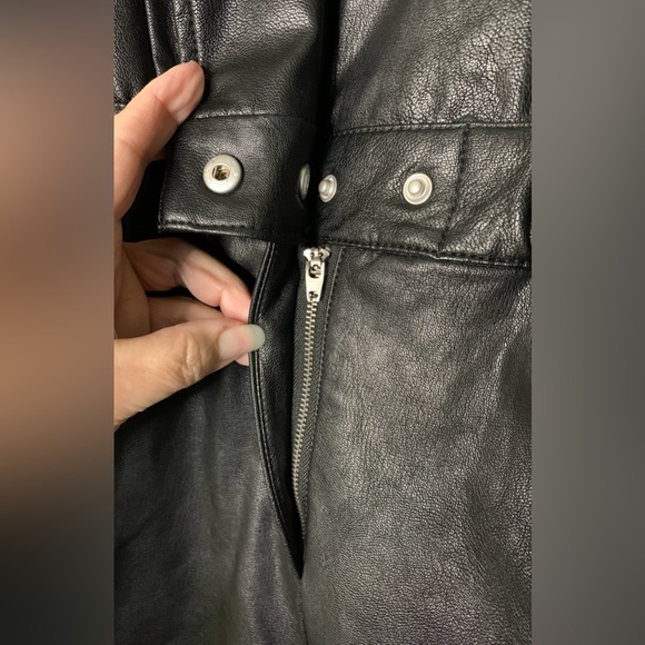 Avec Les Filles - Romper Black Faux Leather With Belt - Small - Picture 9 of 12